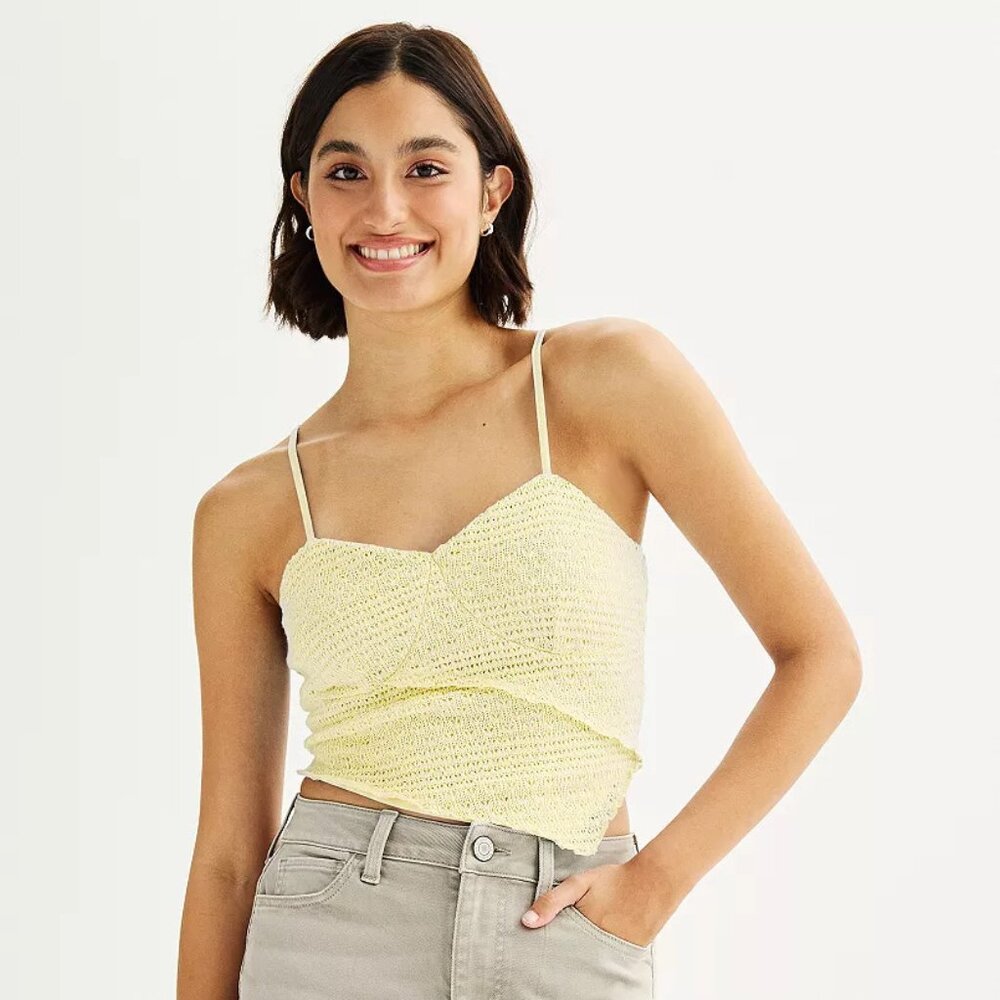 Love, fire Knit Yellow Top